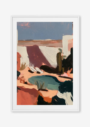 Desert Hideaway (Portrait) - Print Framed with Border White - SubTropic Art