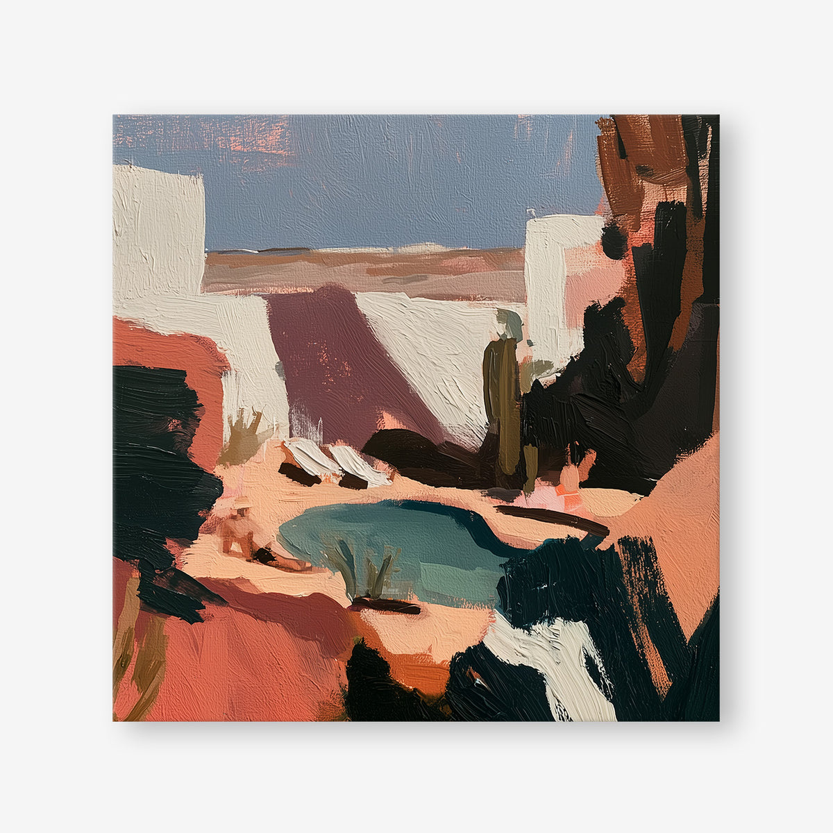 Desert Hideaway (Square) - Canvas Stretched No frame - SubTropic Art