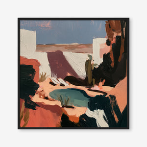 Desert Hideaway (Square) - Print Framed Black - SubTropic Art