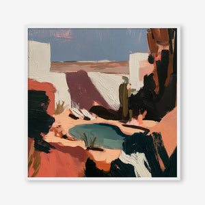 Desert Hideaway (Square) - Print Framed White - SubTropic Art