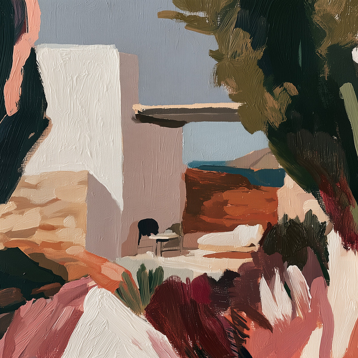 Mediterranean Moments (Square) - Print Unframed No frame - SubTropic Art