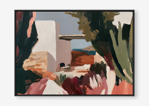 Mediterranean Moments (Landscape) - Canvas Box Framed Black - SubTropic Art