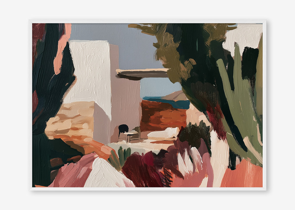 Mediterranean Moments (Landscape) - Print Framed White - SubTropic Art