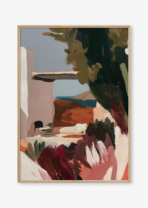 Mediterranean Moments (Portrait) - Print Framed Oak - SubTropic Art