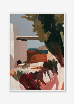 Mediterranean Moments (Portrait) - Print Framed White - SubTropic Art