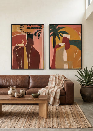 Morning Ritual Left (Portrait) art print -  by SubTropic Art