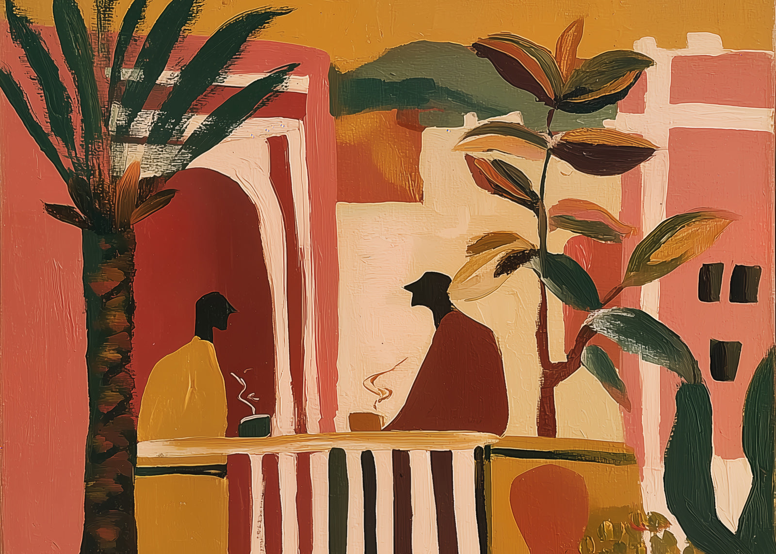 Morning Tea (Landscape) art print -  by SubTropic Art