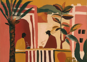Morning Tea (Landscape) art print -  by SubTropic Art