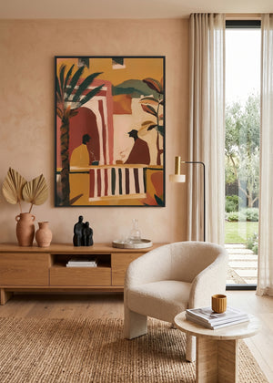 Morning Tea (Portrait) art print -  by SubTropic Art