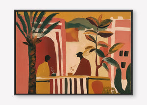 Morning Tea (Landscape) art print -  by SubTropic Art