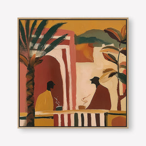 Morning Tea (Square) art print -  by SubTropic Art