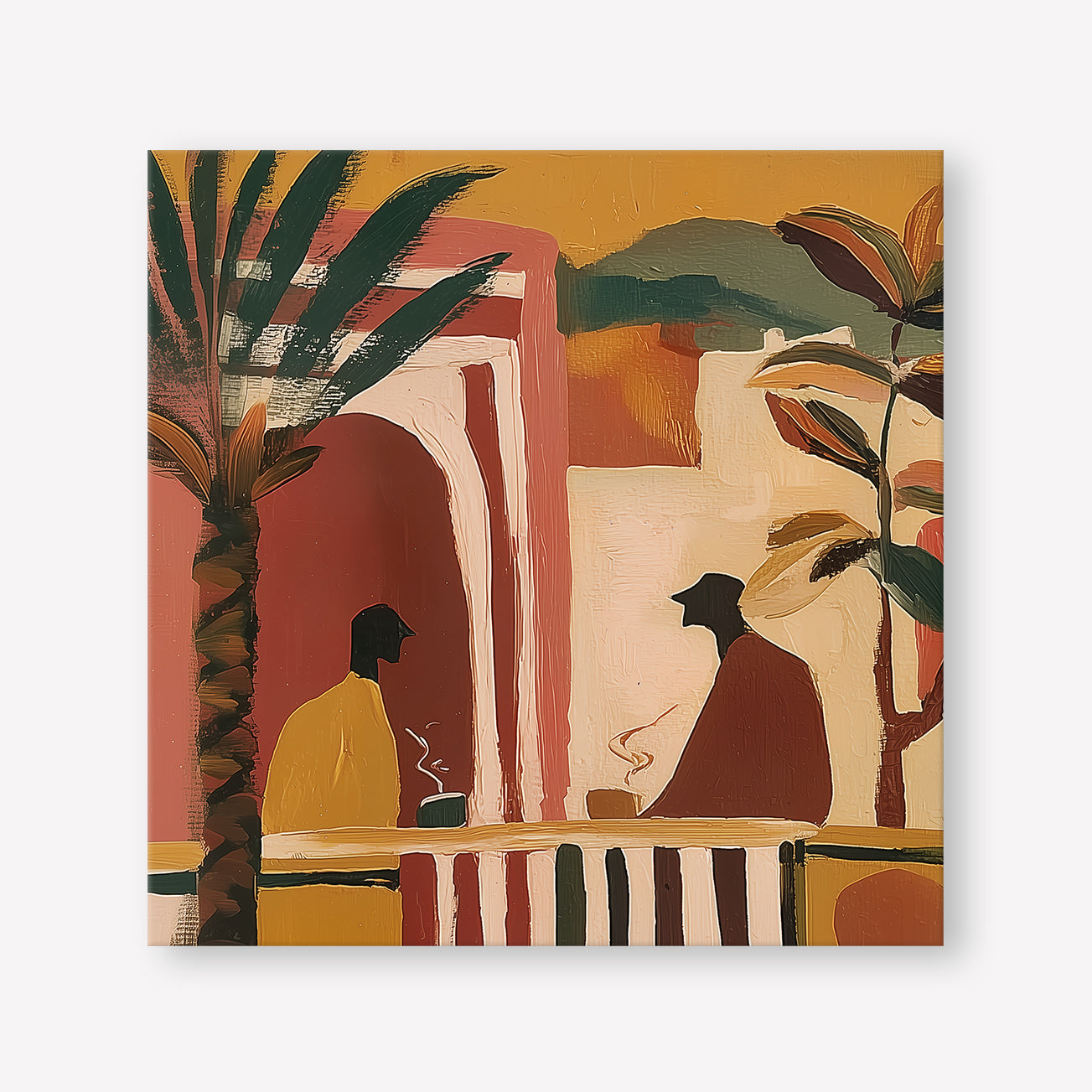 Morning Tea (Square) art print -  by SubTropic Art