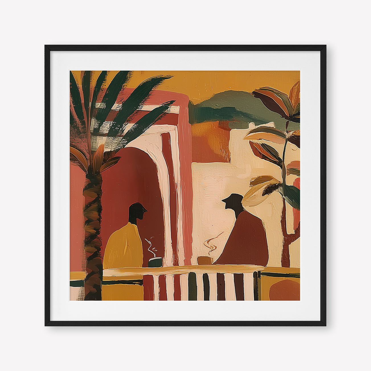 Morning Tea (Square) art print -  by SubTropic Art
