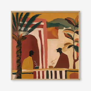 Morning Tea (Square) art print -  by SubTropic Art