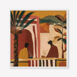 Morning Tea (Square) art print -  by SubTropic Art