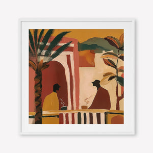 Morning Tea (Square) art print -  by SubTropic Art