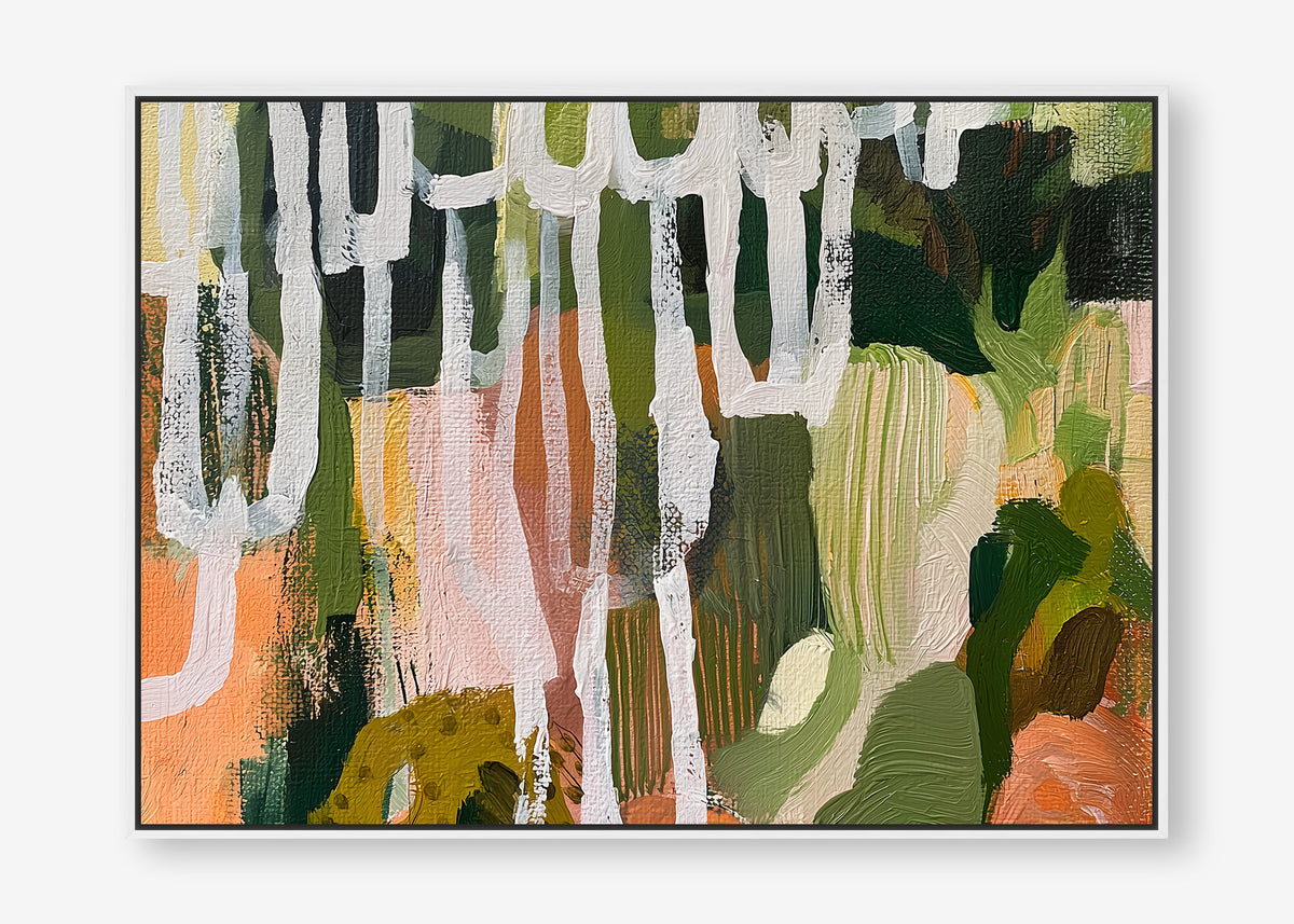 Nature Intertwined (Landscape) - Canvas Box Framed White - SubTropic Art