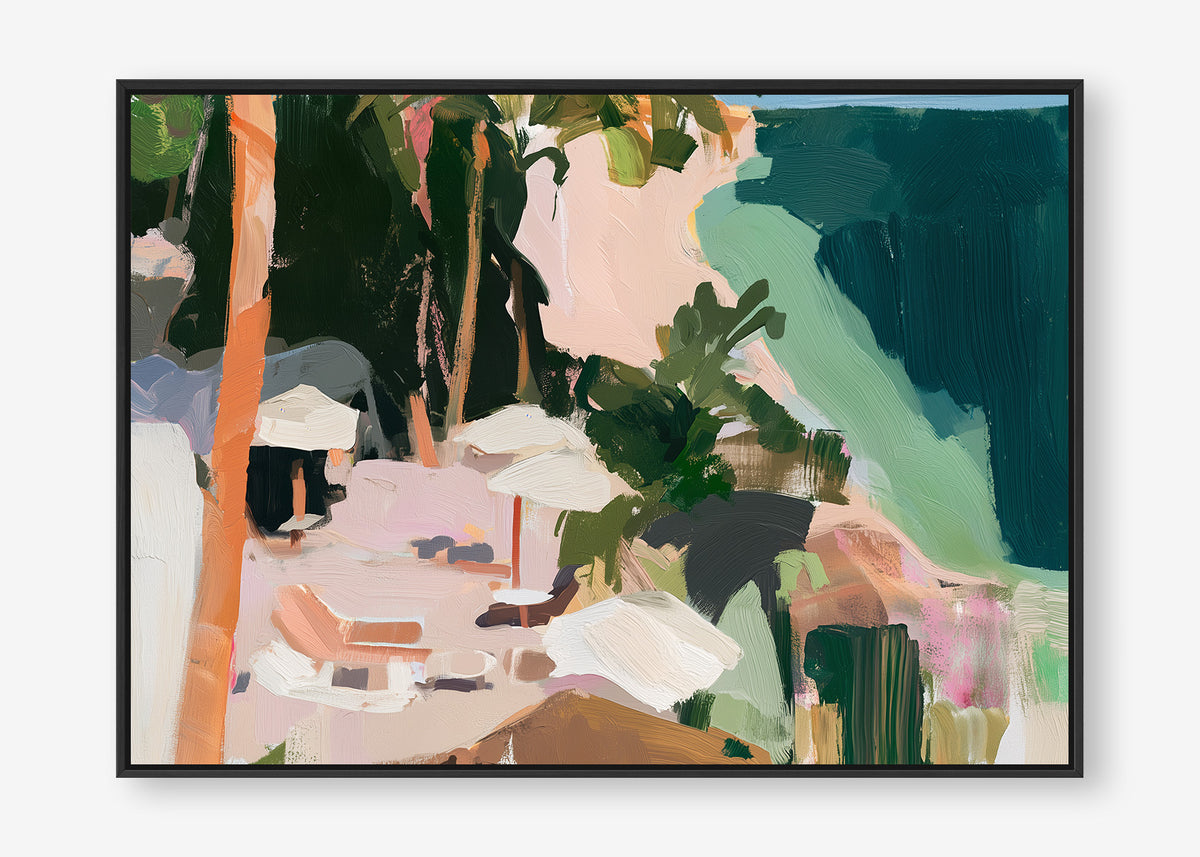 Paradise Found (Landscape) - Canvas Box Framed Black - SubTropic Art