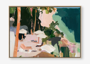 Paradise Found (Landscape) - Canvas Box Framed Oak - SubTropic Art