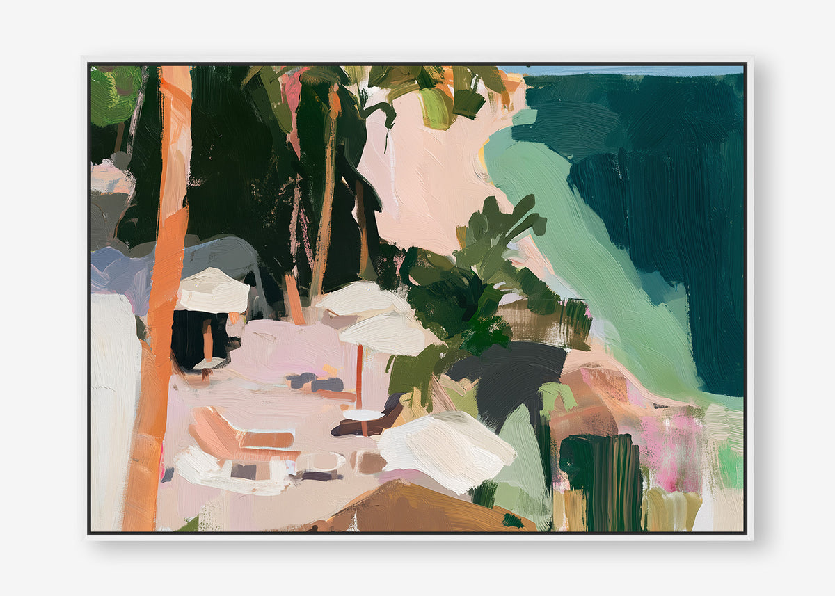Paradise Found (Landscape) - Canvas Box Framed White - SubTropic Art