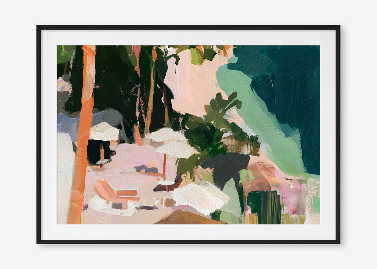 Paradise Found (Landscape) - Print Framed with Border Black - SubTropic Art