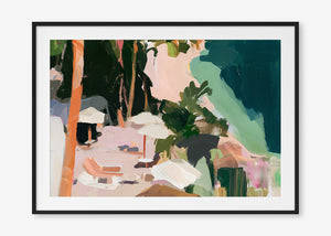 Paradise Found (Landscape) - Print Framed with Border Black - SubTropic Art
