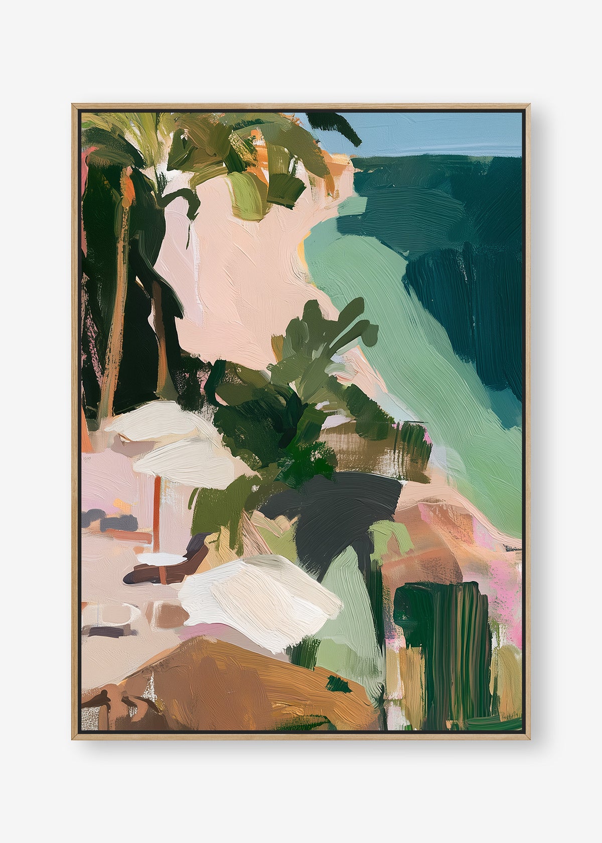 Paradise Found (Portrait) - Canvas Box Framed Oak - SubTropic Art