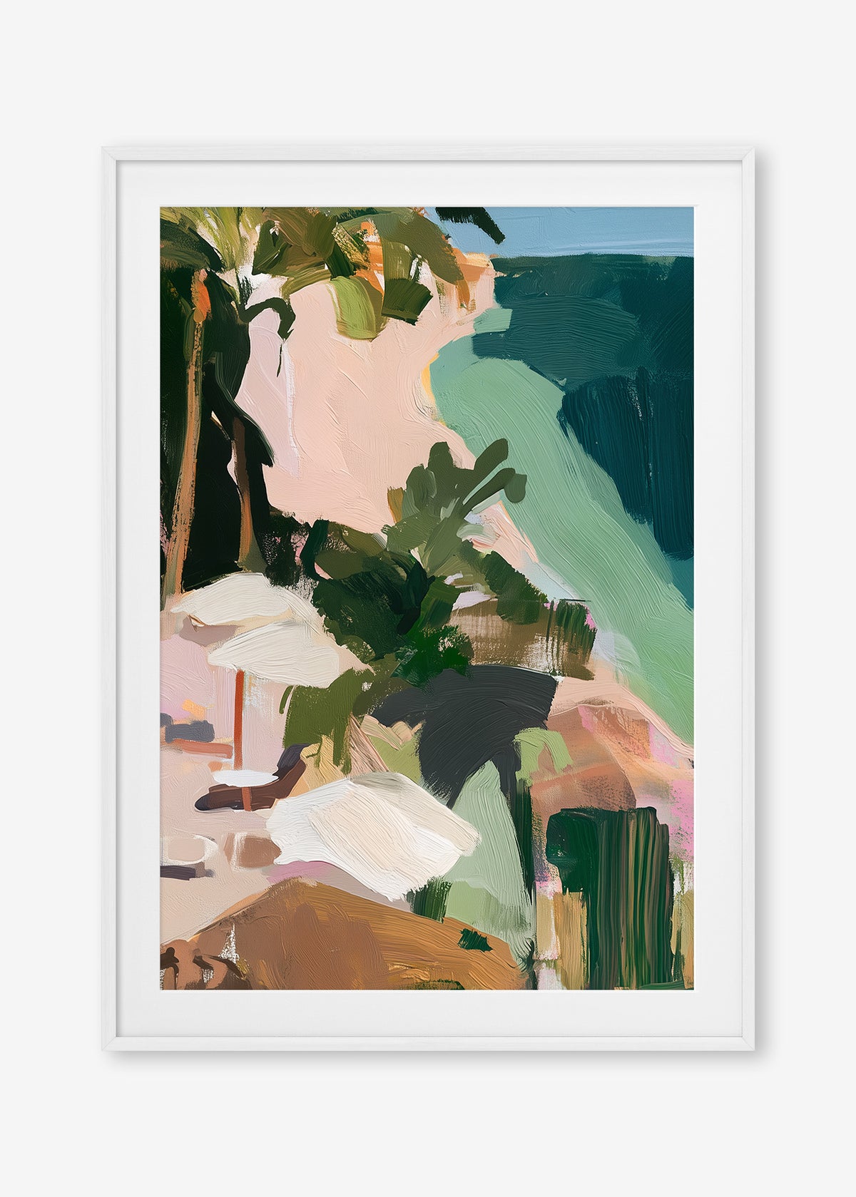 Paradise Found (Portrait) - Print Framed with Border White - SubTropic Art