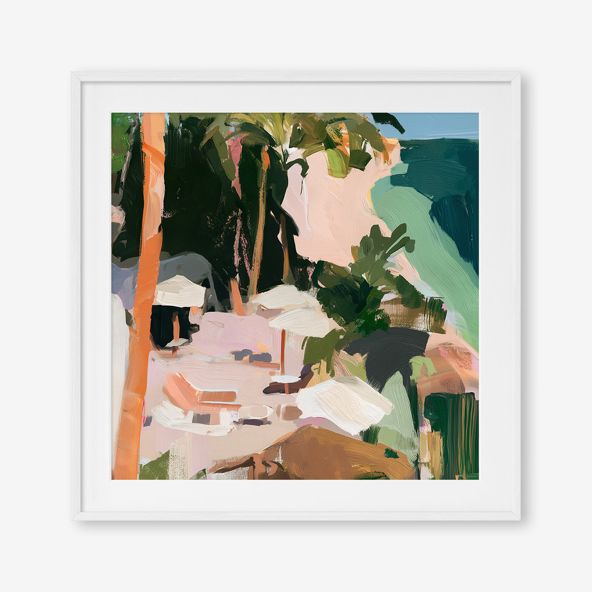 Paradise Found (Square) - Print Framed with Border White - SubTropic Art