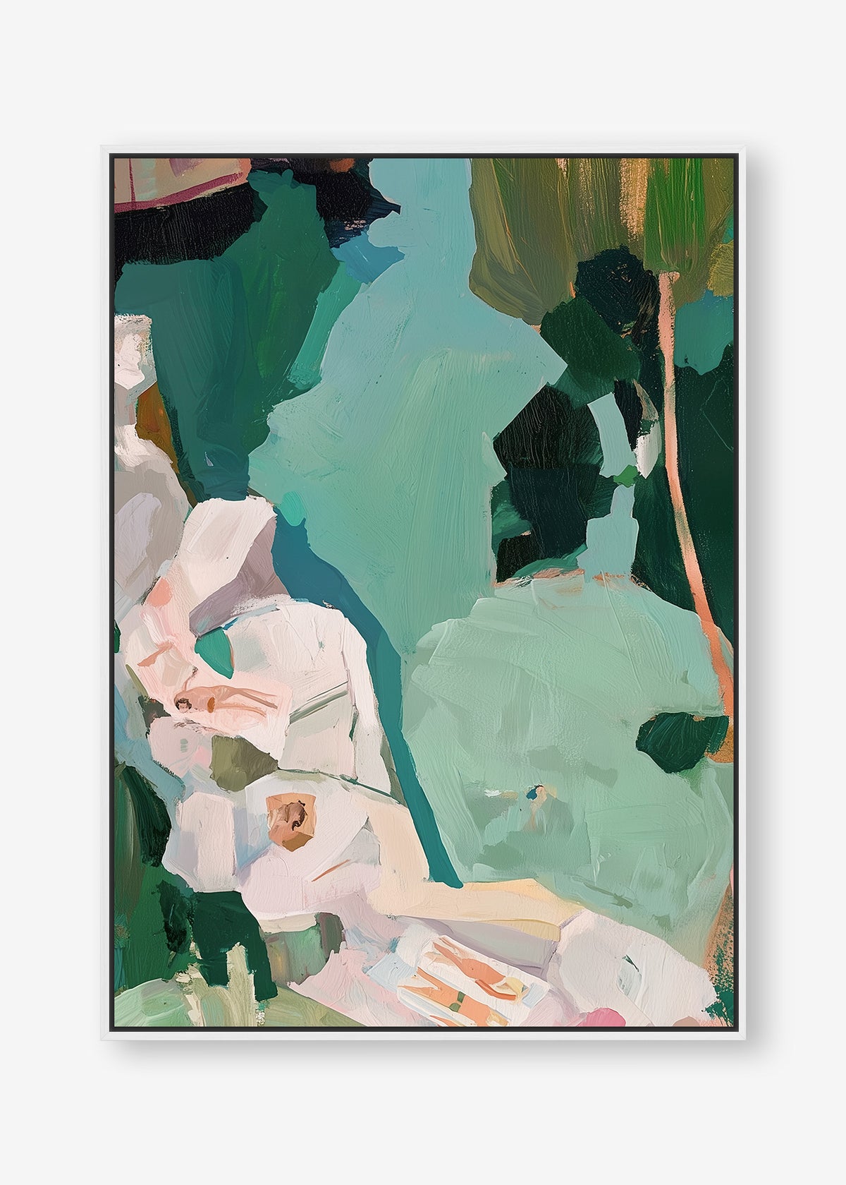 Rockpool Reverie (Portrait) - Canvas Box Framed White - SubTropic Art