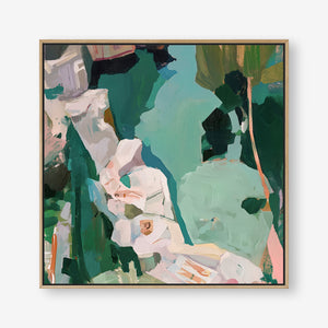 Rockpool Reverie (Square) - Canvas Box Framed Oak - SubTropic Art