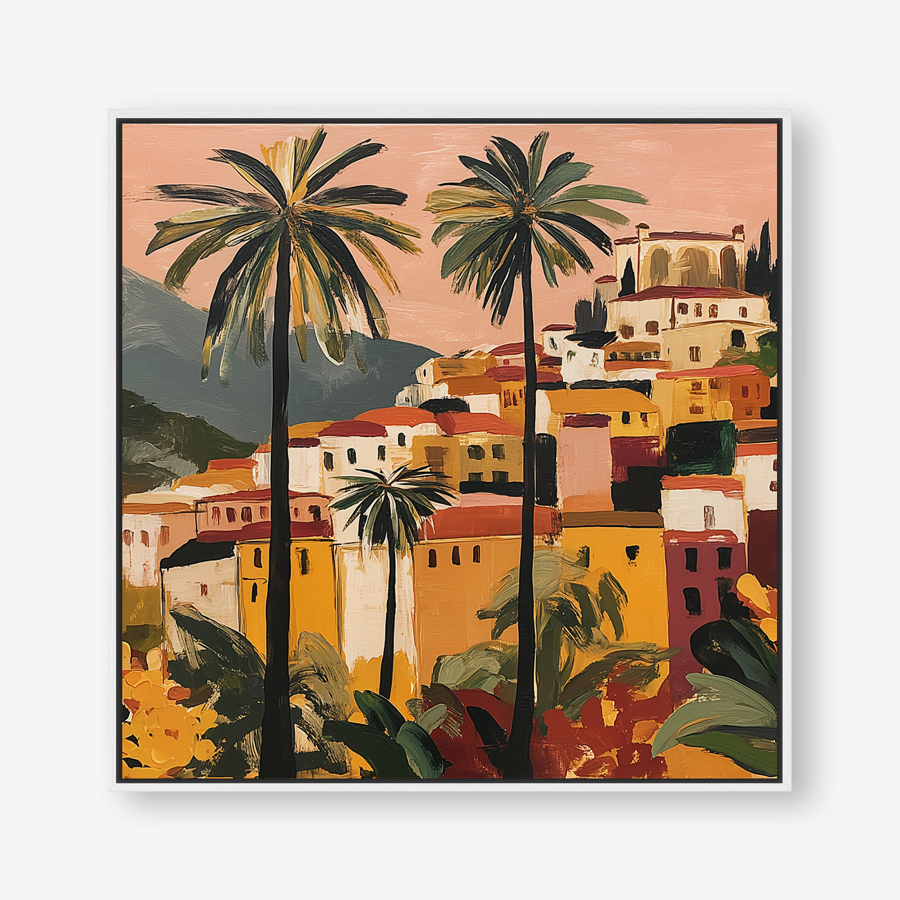 Stacked Horizons (Square) art print -  by SubTropic Art