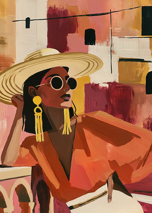 Terracotta Solitude (Portrait) art print -  by SubTropic Art