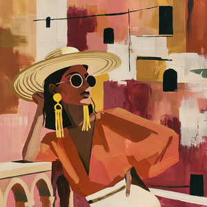 Terracotta Solitude (Square) art print -  by SubTropic Art