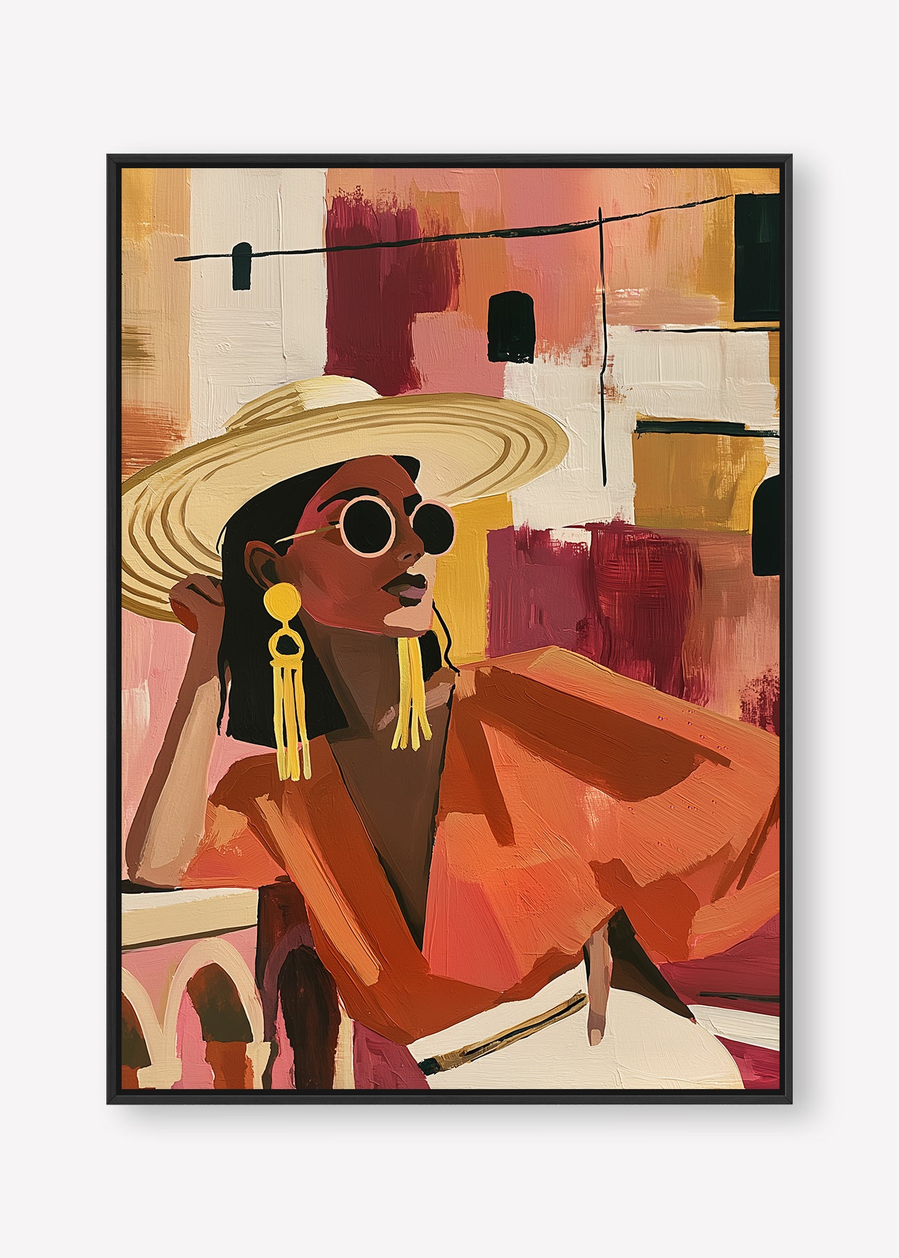 Terracotta Solitude (Portrait) art print -  by SubTropic Art