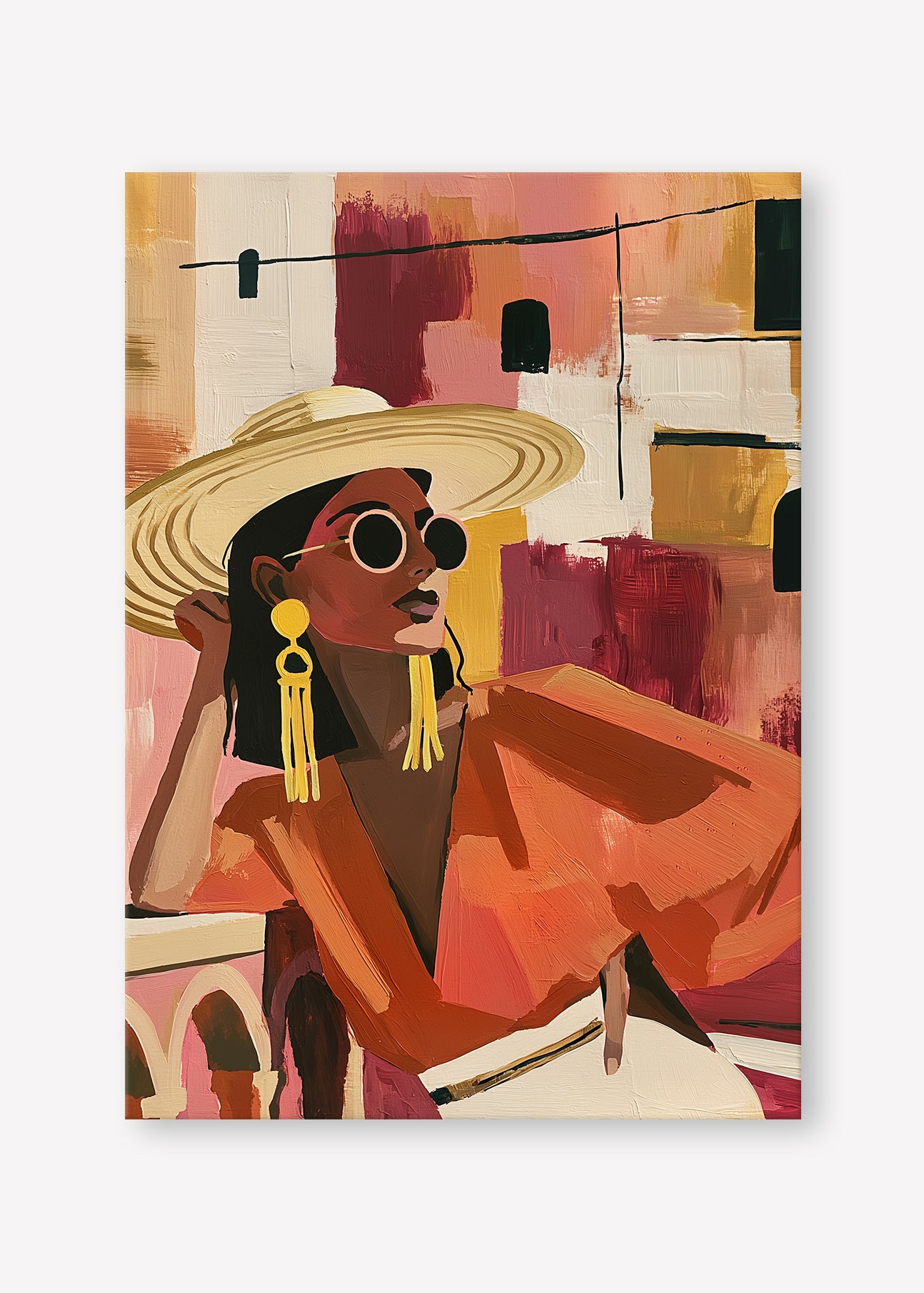 Terracotta Solitude (Portrait) art print -  by SubTropic Art
