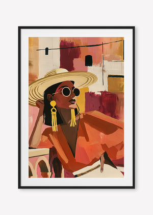 Terracotta Solitude (Portrait) art print -  by SubTropic Art