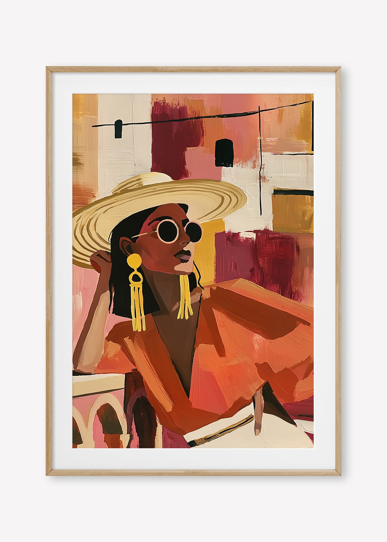 Terracotta Solitude (Portrait) art print -  by SubTropic Art