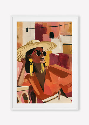 Terracotta Solitude (Portrait) art print -  by SubTropic Art
