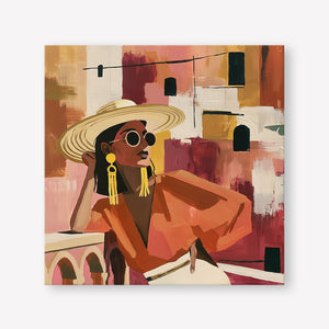 Terracotta Solitude (Square) art print -  by SubTropic Art