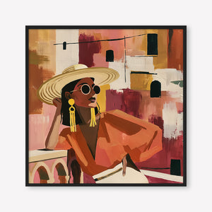 Terracotta Solitude (Square) art print -  by SubTropic Art