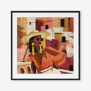 Terracotta Solitude (Square) art print -  by SubTropic Art