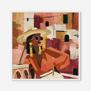 Terracotta Solitude (Square) art print -  by SubTropic Art