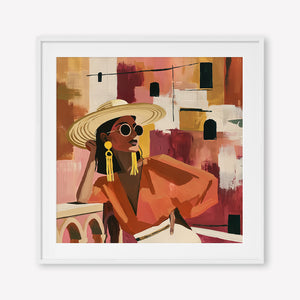 Terracotta Solitude (Square) art print -  by SubTropic Art