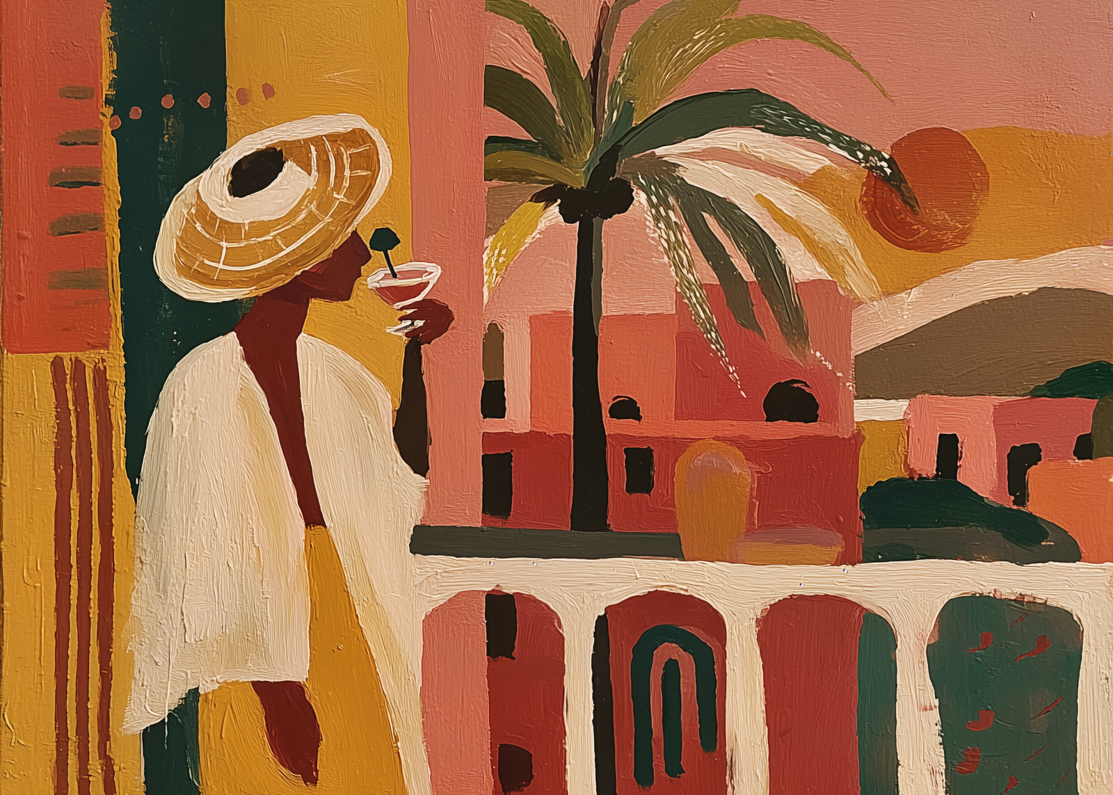 The Balcony (Landscape) art print -  by SubTropic Art