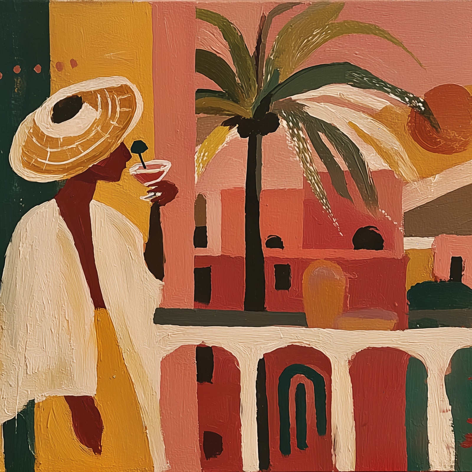 The Balcony (Square) art print -  by SubTropic Art
