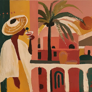 The Balcony (Square) art print -  by SubTropic Art