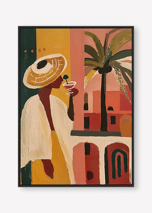 The Balcony (Portrait) art print -  by SubTropic Art