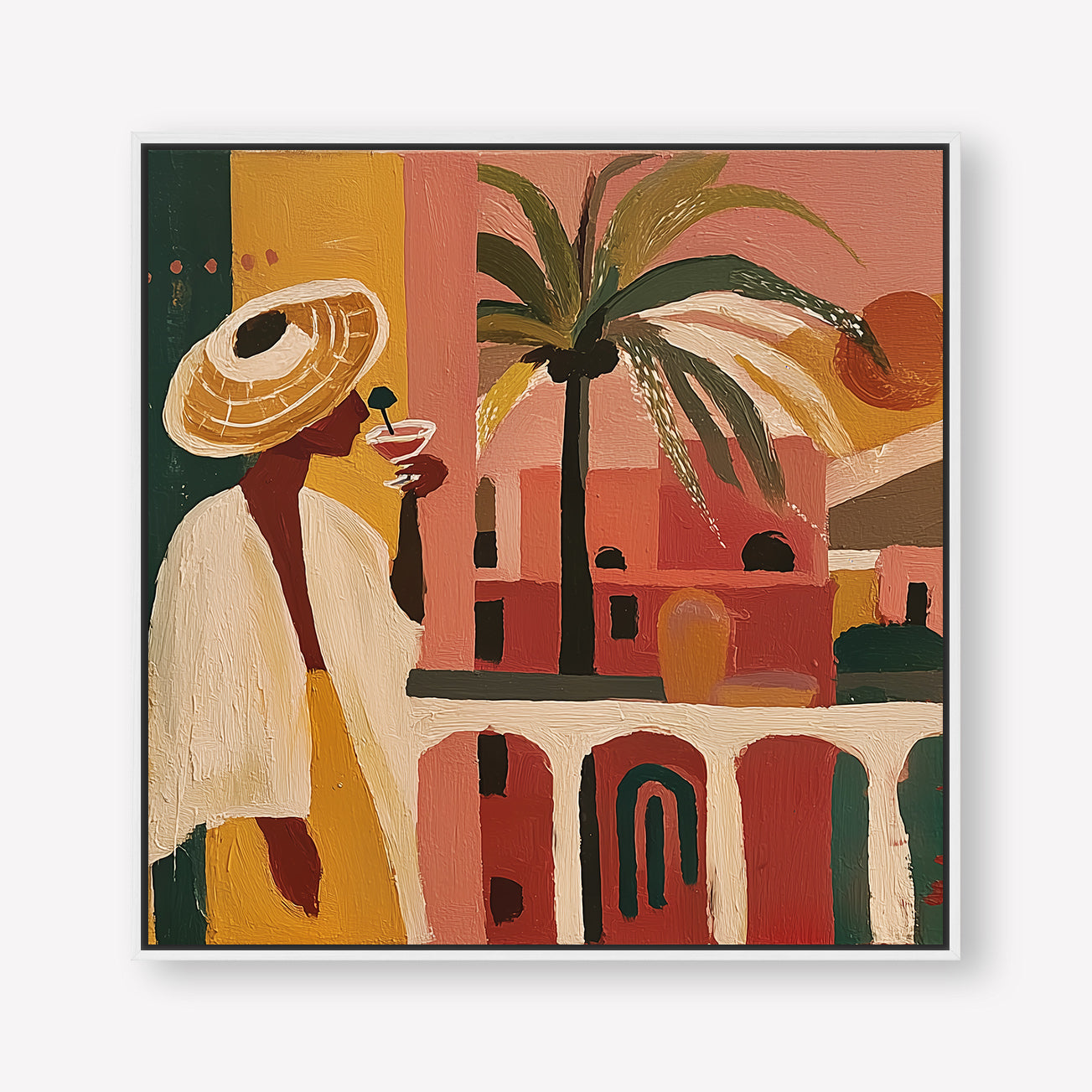 The Balcony (Square) art print -  by SubTropic Art
