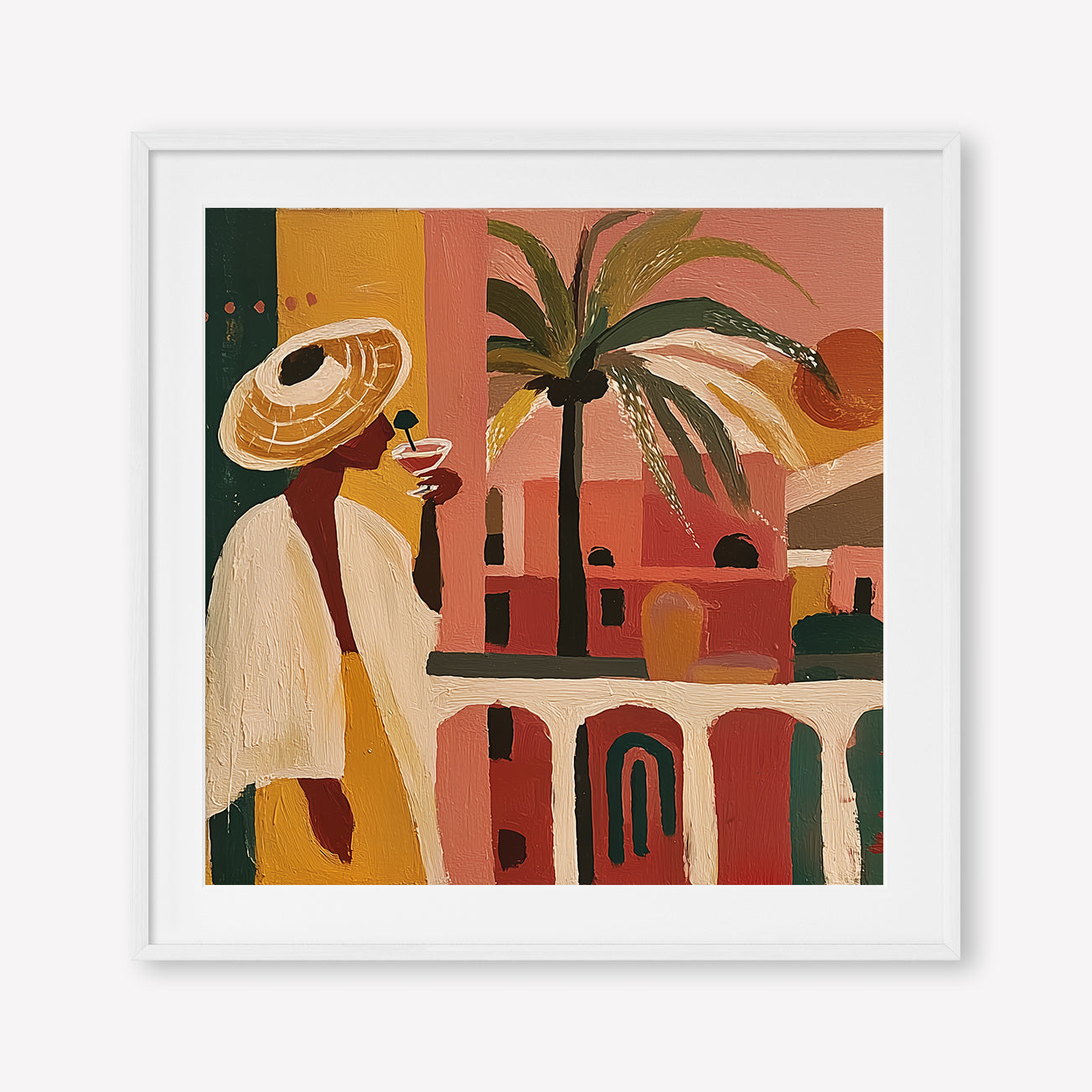 The Balcony (Square) art print -  by SubTropic Art